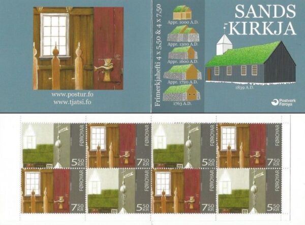 Faroe Islands Denmark 2006 Christmas Sands church Special minisheet in booklet MNH