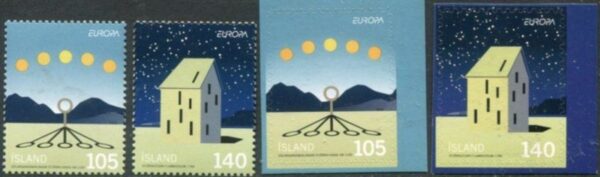 Iceland Island Istande 2009 Europa CEPT Astronomy set of 4 stamps perforated and self-adh MNH
