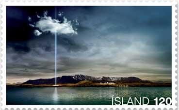 Iceland Island Istande 2008 Tower of Light Yoko Ono's installation in memory of John Lennon stamp MNH