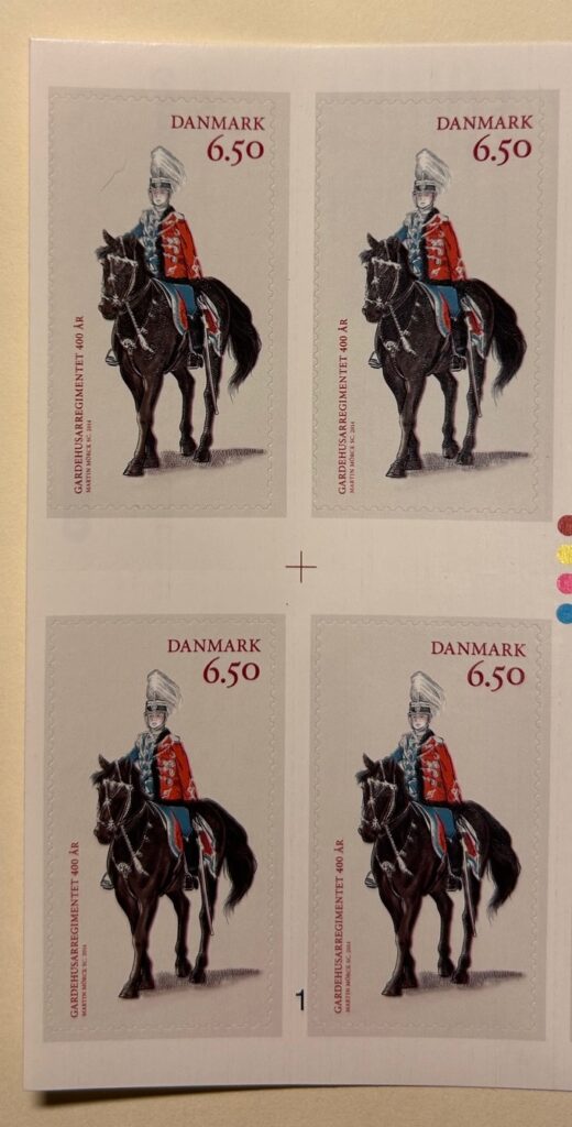 Denmark Danemark Danmark 2014 National Guard 400 ann Quarter block 2x2 MNH