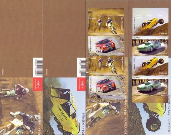 Iceland Island Istande 2011 Auto and motor sports Cars Set of 2 booklets MNH