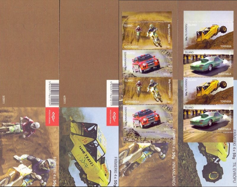 Iceland Island Istande 2011 Auto and motor sports Cars Set of 2 booklets MNH - Image 1