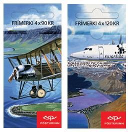 Iceland Island Istande 2009 Airplanes Aviation history Set of 2 booklets MNH
