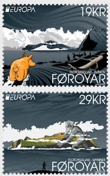 Faroe Islands Denmark 2022 Europa CEPT Myths and legends Set of 2 stamps MNH