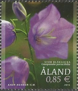 Aland islands Åland Finland 2015 Flora flower bluebell stamp MNH