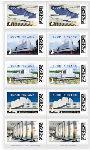 Finland Finnland Finlande 2025 Finlandia Palace Helsinki New opening booklet of 2 sets MNH