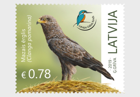Latvia Lettland Lettonie 2019 Small eagle Nature fund stamp MNH