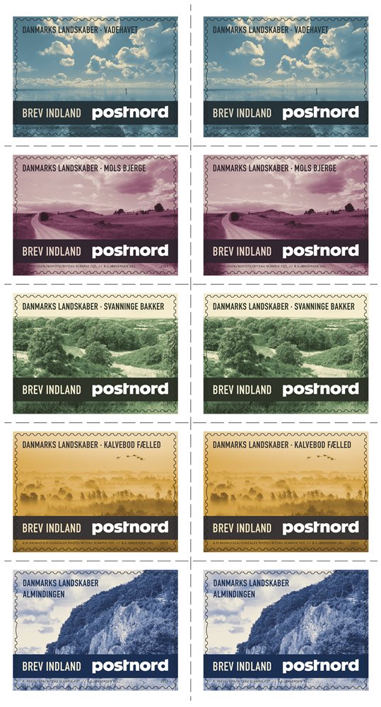 Denmark Danemark Danmark 2025 Landscapes PostNord Booklet / sheetlet MNH