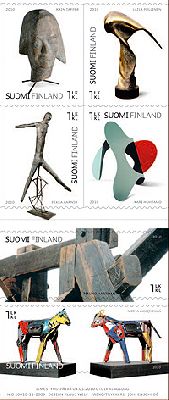 Finland Finnland Finlande 2010 Art Modern Sculpture Set of 6 stamps in booklet MNH