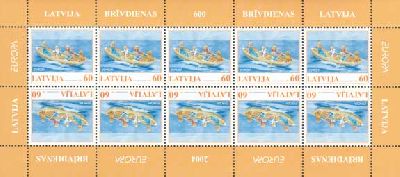 Latvia Lettland Lettonie 2004 Europa CEPT Holidays Sheetlet MNH
