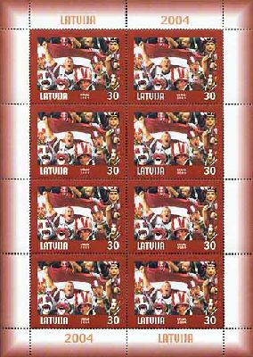 Latvia Lettland Lettonie 2004 Ice Hockey World Championship in Riga Sheetlet MNH