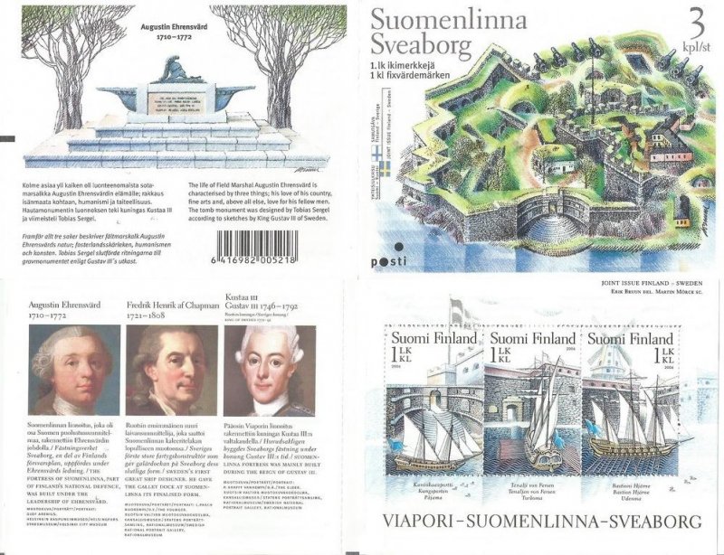 Finland 2006 Sveaborg fortress Joint with Sweden Block in booklet MNH - Image 1