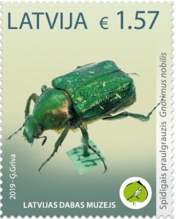 Latvia 2019 Nature museum Bug Beetle Stamp MNH