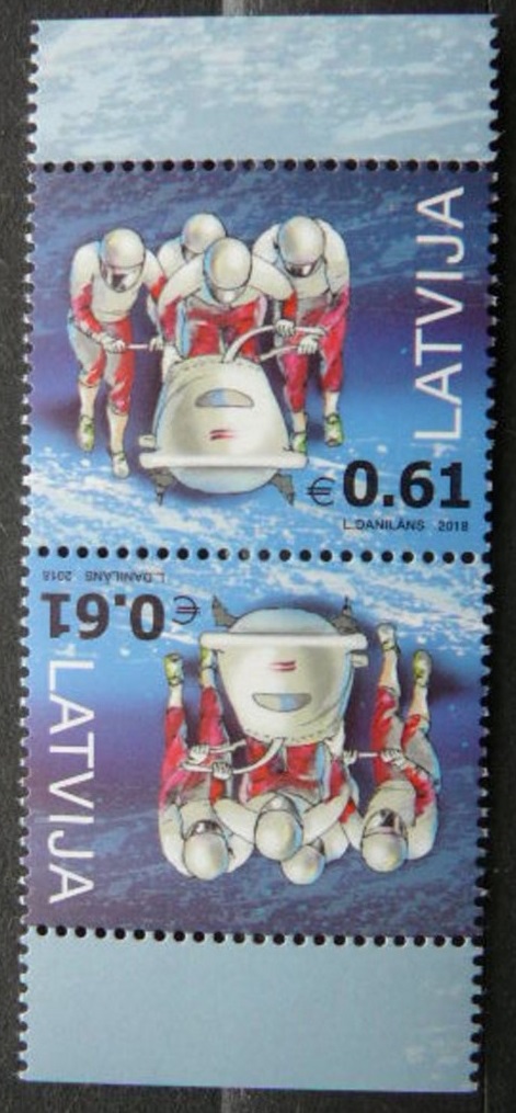 Latvia 2018 Olympic Pyeongchang Olympics Bobsleigh Tet-beshe MNH