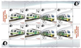 Finland 2021 European Year of Rail Commuter trains Peterspost Sheetlet MNH