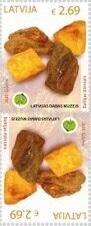 Latvia 2020 Treasures of the Museum of Nature Minerals Baltic Amber Tet-beshe MNH