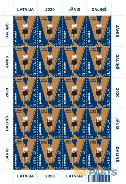 Latvia 2020 Janis Daliņš - the first Olympic champion of Latvia 1932 Sheetlet MNH