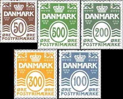 Denmark Danemark Danmark 2014 Definitives øre face values Set of 5 stamps MNH