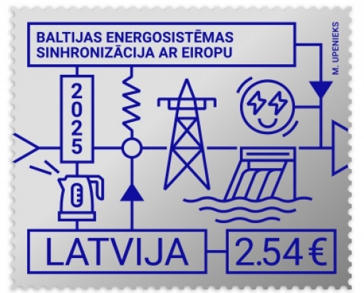Latvia 2025 Integration of the Baltic States into the European electricity system Stamp MNH