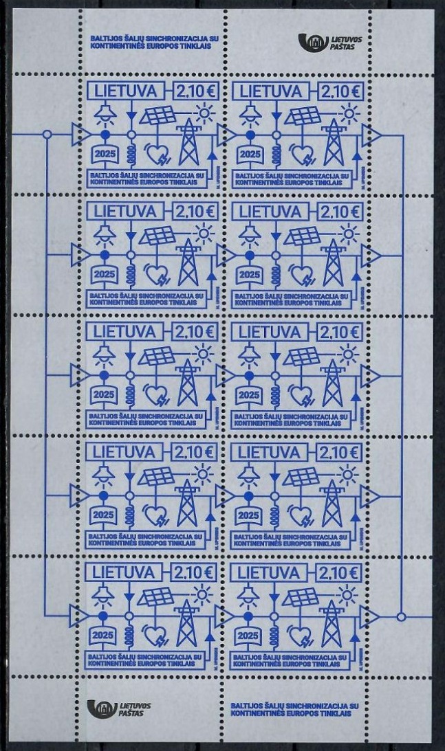 Lithuania 2025 Integration of the Baltic States into the European electricity system Sheetlet MNH - Image 1