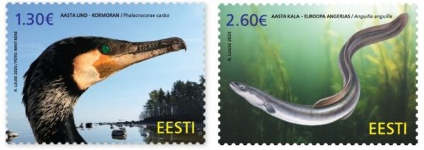 Estonia 2025 Fauna Nature Bird and Fish of the Year Set of 2 stamps MNH