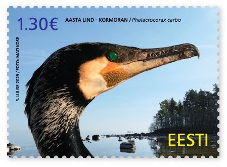 Estonia 2025 Fauna Nature Bird of the Year Cormorant Stamp MNH