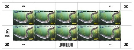 Estonia 2025 Fauna Nature Fish of the Year European Eel Sheetlet MNH
