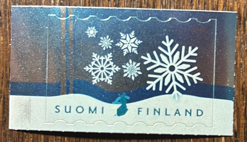 Finland 2019 Christmas Snowflakes folio stamp MNH - Image 1