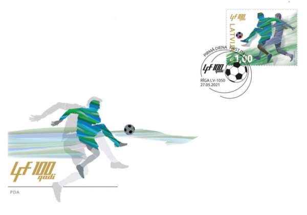 Latvia 2021 Latvian Football Federation 100 ann soccer FDC
