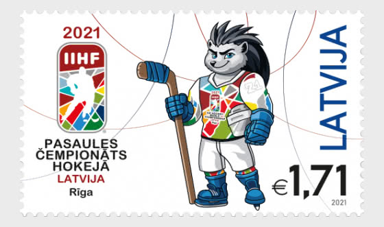 Latvia 2021 World Ice Hockey Championship Stamp MNH
