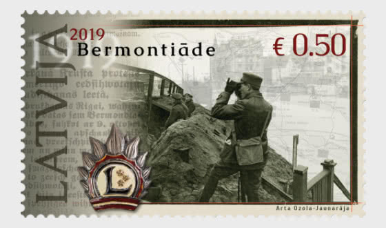 Latvia 2019 Bermontiad 100 ann Army military Stamp MNH