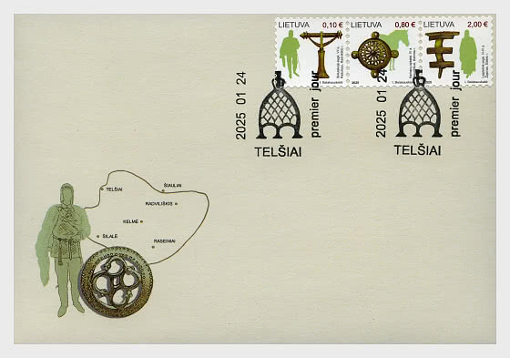 Lithuania 2025 Balt tribes Samogitians Archeology Ethnography Definitives FDC