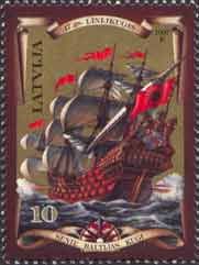 Latvia 1997 Baltic ships joint issue with Lithuania and Estonia stamp MNH