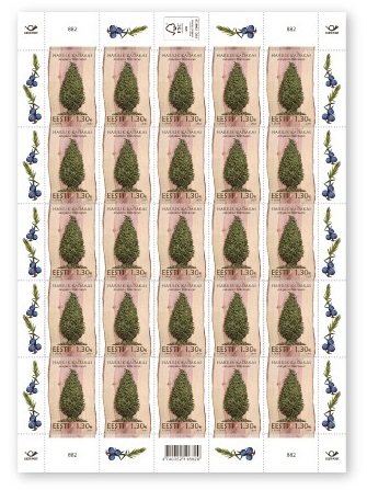 Estonia 2025 Flora Trees The common juniper Sheetlet MNH