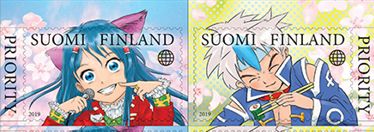 Finland 2019 Japan style cartoon Strip of 2 stamps Posti MNH