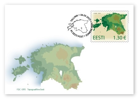 Estonia 2025 Topographical state map FDC