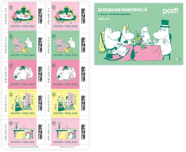 Finland 2025 Moomins trolls 80 ann 2 sets in booklet MNH - Image 1