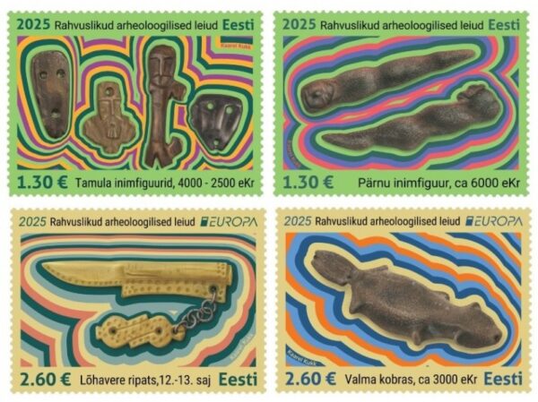 Estonia 2025 Europa CEPT Archaeological discoveries Full set of 4 stamps MNH