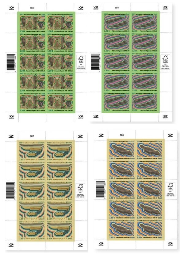 Estonia 2025 Europa CEPT Archaeological discoveries Full set of 4 sheetlets MNH