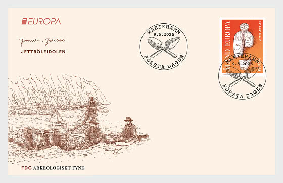 Aland islands Åland Finland 2025 Europa CEPT Archeology Stamp FDC