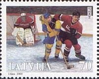 Latvia 2000 Ice hockey Stamp MNH