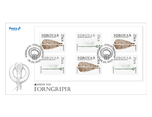 Faroe Islands Denmark 2025 Europa CEPT Archeology Self-adhesive stamps booklet FDC