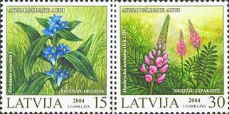 Latvia 2004 Nature Rare forest flowers Set of 2 stamps MNH