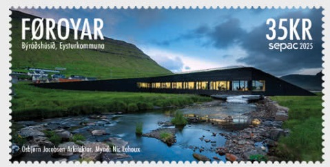 Faroe Islands Denmark 2025 SEPAC joint issue Modern Architecture Stamp MNH