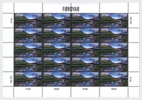 Faroe Islands Denmark 2025 SEPAC joint issue Modern Architecture Sheetlet MNH
