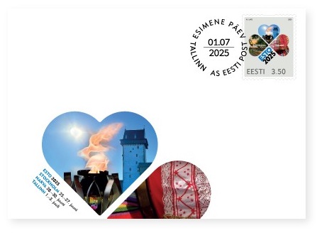 Estonia 2025 ESTO Festival Stockholm Narva Tallinn Stationary postcard with imprinted original stamp FDC