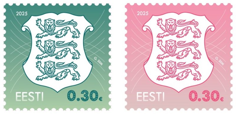 Estonia 2025 Definitives 30ct Coat of Arms Set of 2 stamps MNH - Image 1
