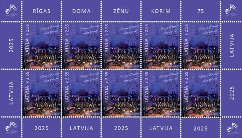 Latvia 2025 Riga Cathedral Boys Choir 75 ann Sheetlet MNH - Image 1
