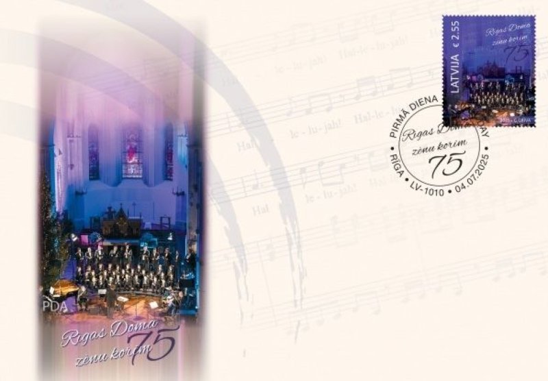 Latvia 2025 Riga Cathedral Boys Choir 75 ann FDC - Image 1