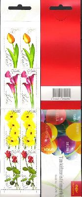 Iceland 2005 Flowers 2 sets in sheetlet in booklet MNH